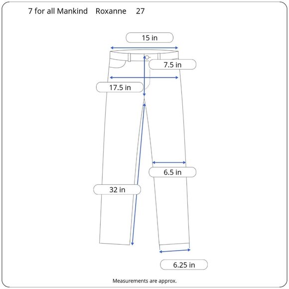 7 For All Mankind Women Roxanne Jean Low Rise Straight Leg Stretch Denim Size 27 - Picture 3 of 12